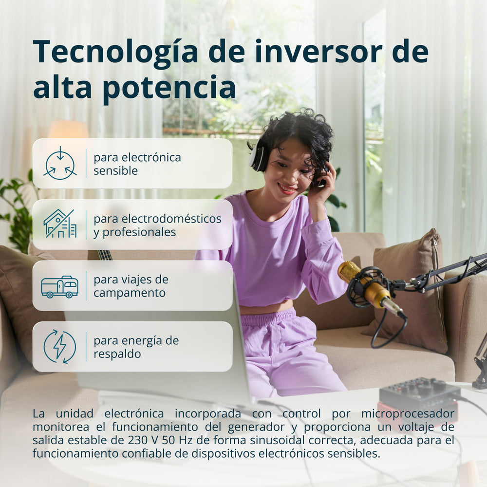 Generador inverter de gasolina KS 6500iE