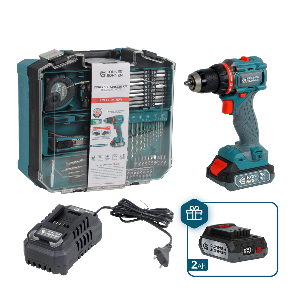 Vezeték nélküli Mester Készlet KS ID20V-60 KIT 74
