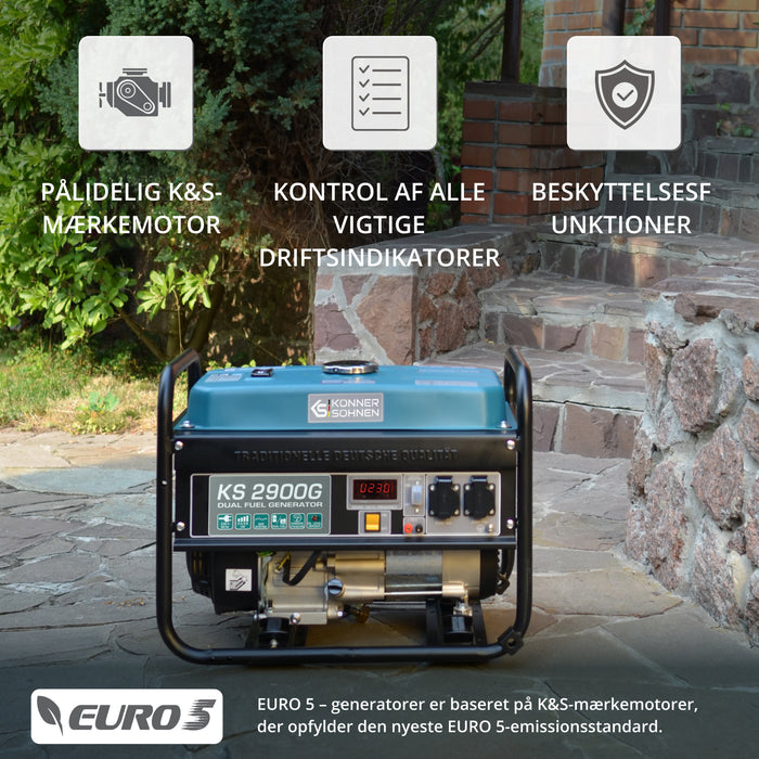 LPG/benzin generator "Könner & Söhnen" KS 2900G