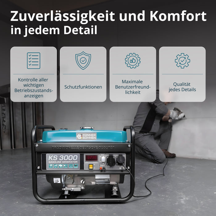Benzinski generator „Könner & Söhnen“ KS 3000