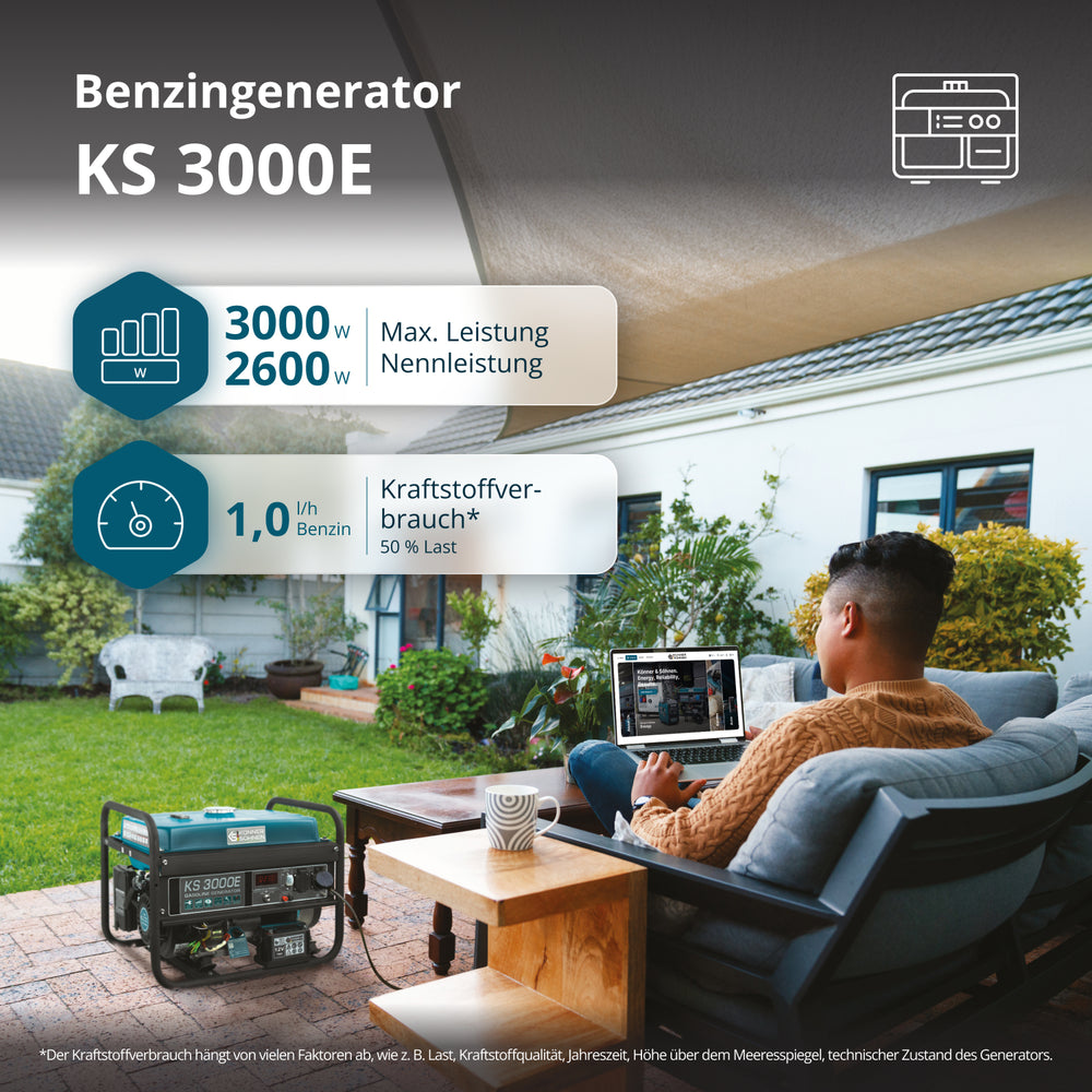 Bensinaggregat "Könner & Söhnen" KS 3000E