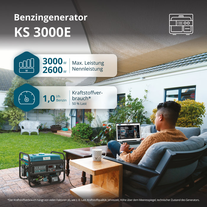 Bensinaggregat "Könner & Söhnen" KS 3000E