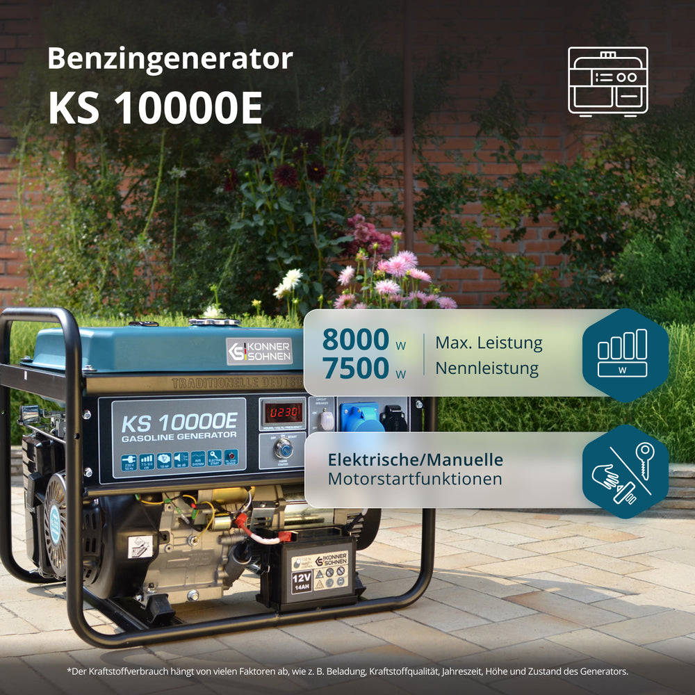 Benzinski generator „Könner & Söhnen“ KS 10000E