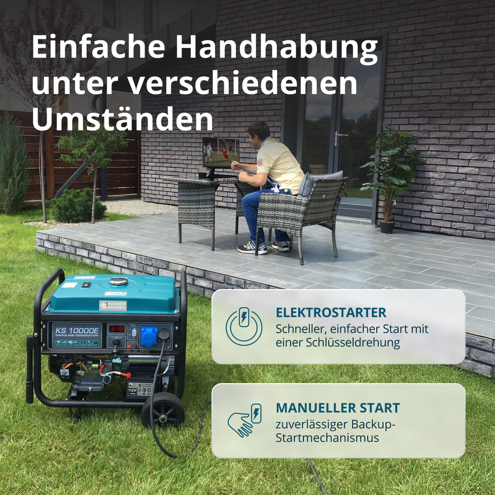 Benzinski generator „Könner & Söhnen“ KS 10000E