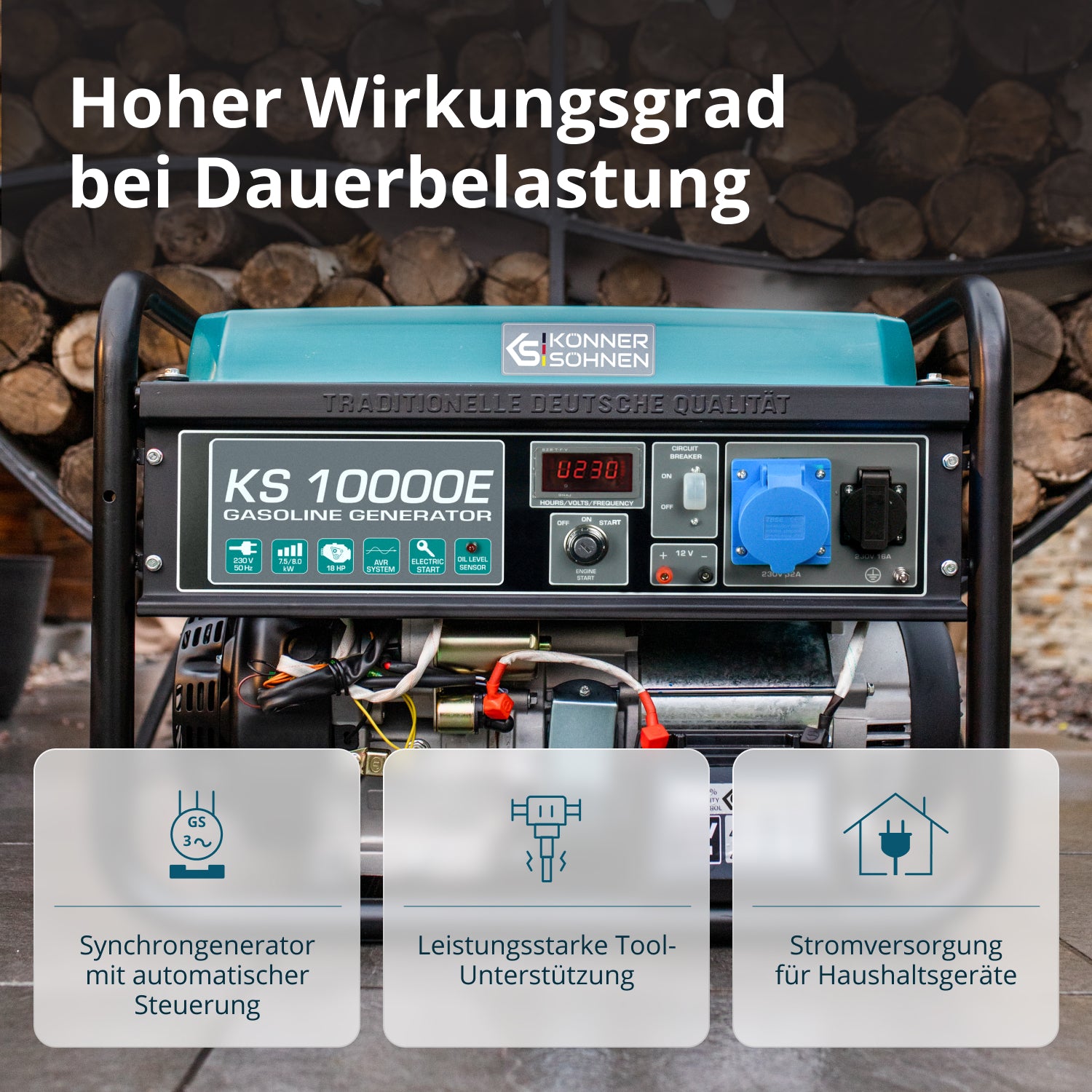 Bensinaggregat "Könner & Söhnen" KS 10000E