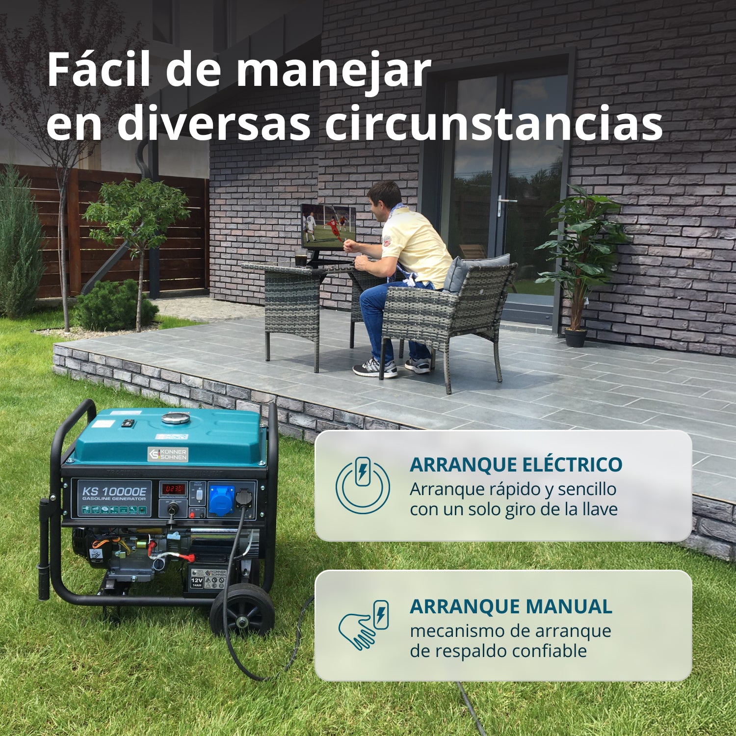 Generador de gasolina "Könner & Söhnen" KS 10000E