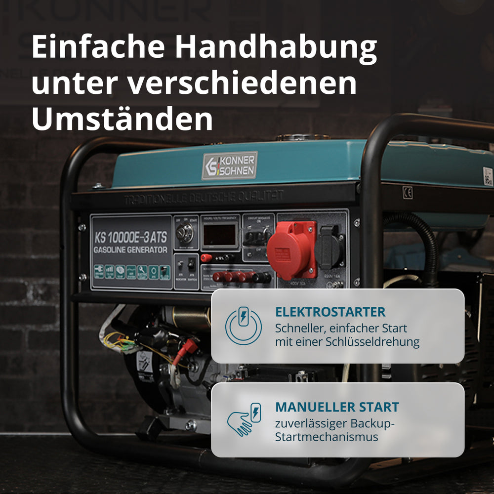 Gerador a gasolina "Könner & Söhnen" KS 10000E-3 ATS