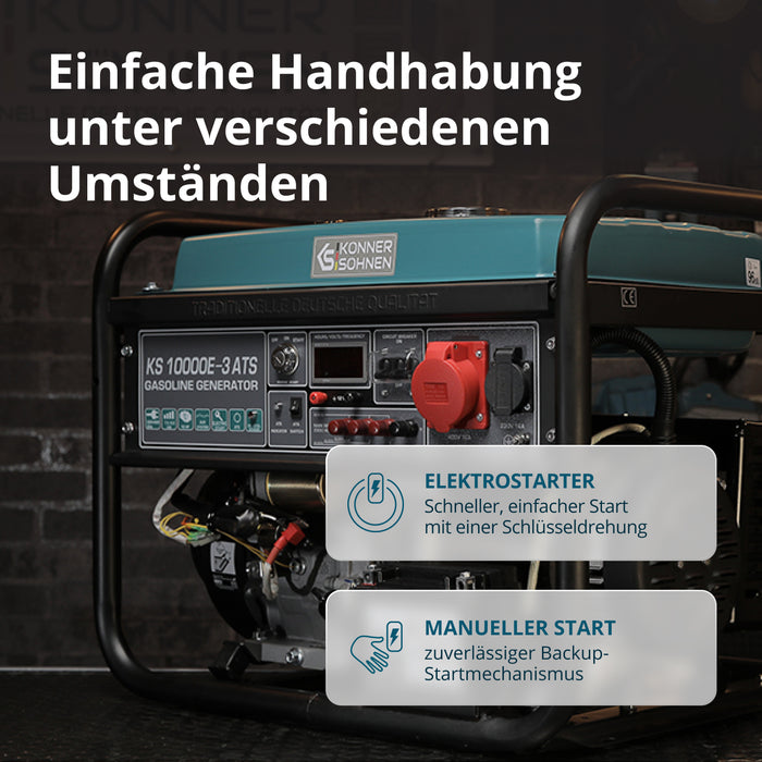 Gerador a gasolina "Könner & Söhnen" KS 10000E-3 ATS