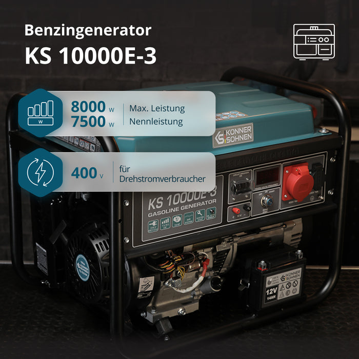 Bensinaggregat "Könner & Söhnen" KS 10000E-3