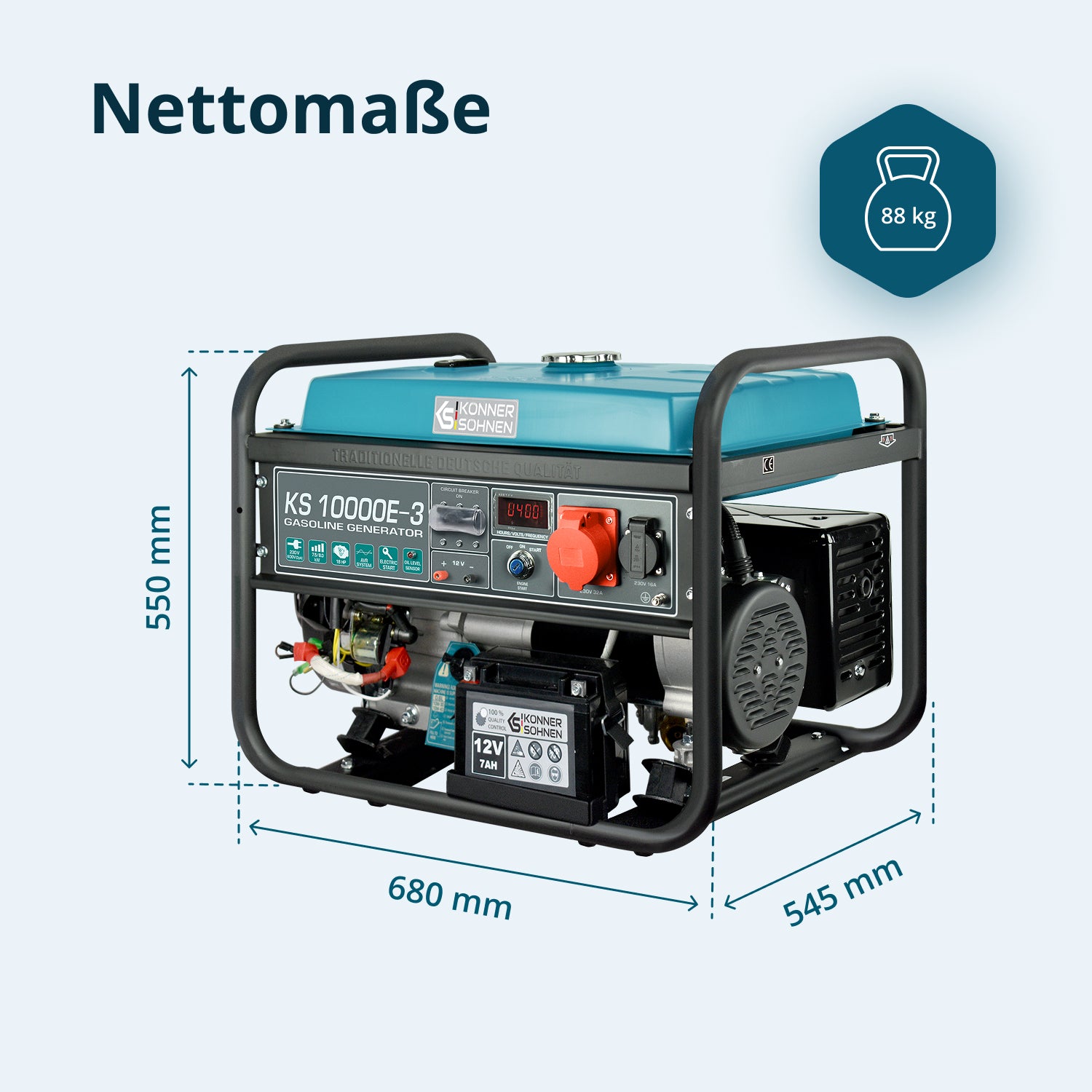 Benzingenerátor „Könner & Söhnen” KS 10000E-3
