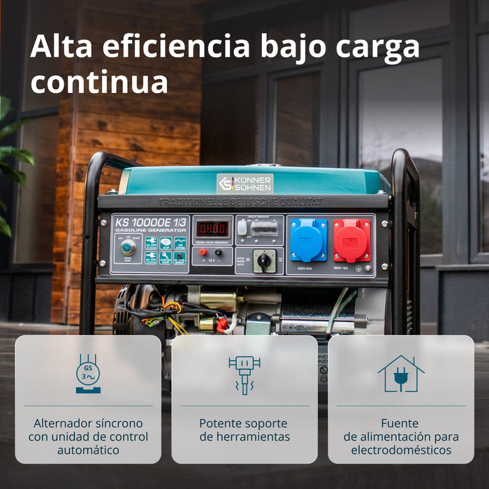 Generador de gasolina "Könner & Söhnen" KS 10000E 1/3