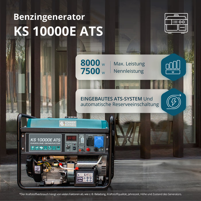 Benzínový generátor „Könner & Söhnen“ KS 10000E ATS