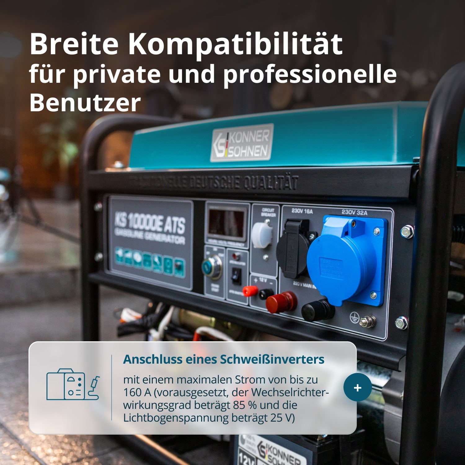 Benzingenerátor „Könner & Söhnen” KS 10000E ATS