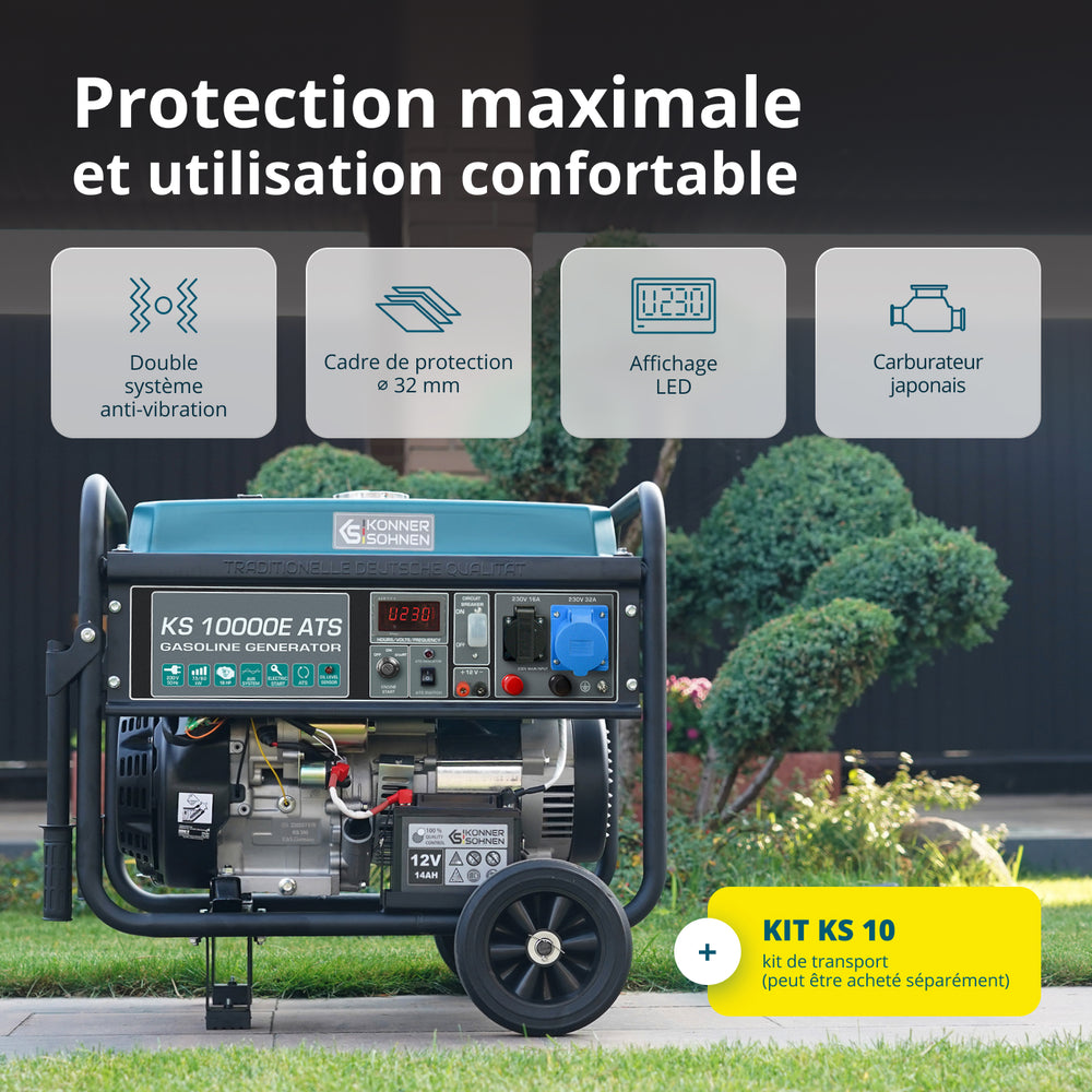Groupe électrogène à essence "Könner & Söhnen" KS 10000E ATS
