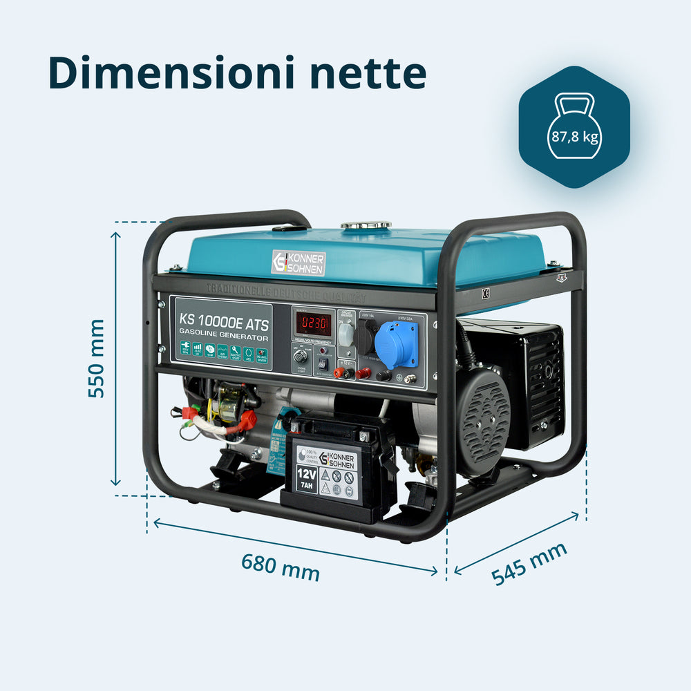 Generatore a benzina "Könner & Söhnen" KS 10000E ATS