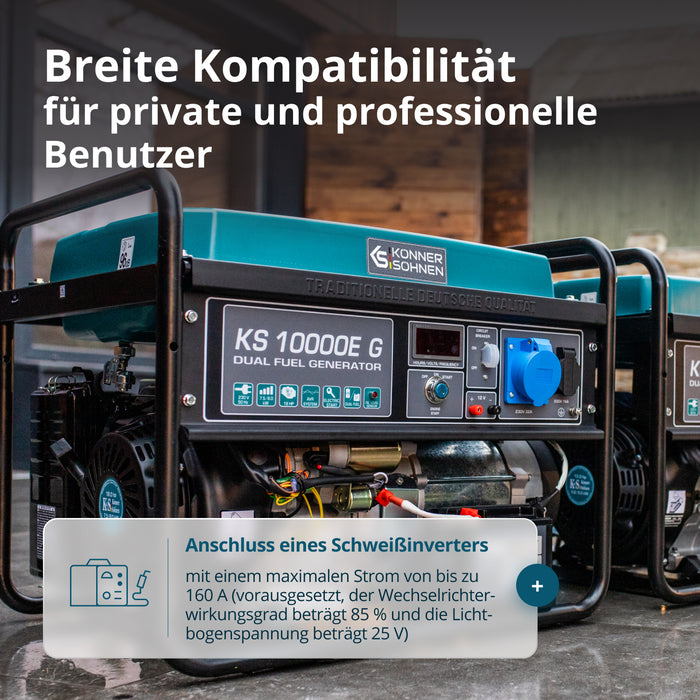 LPG/benzinski generator „Könner & Söhnen“ KS 10000E G