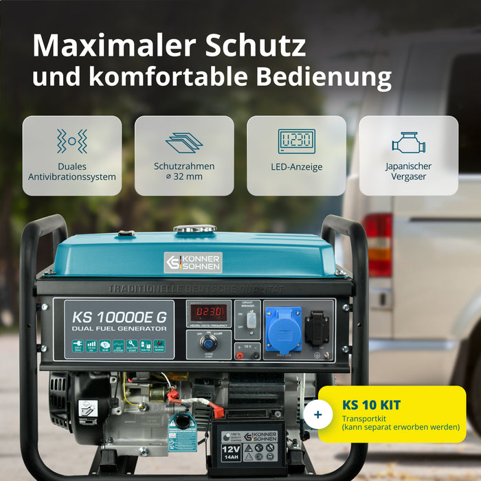 LPG/benzinski generator „Könner & Söhnen“ KS 10000E G