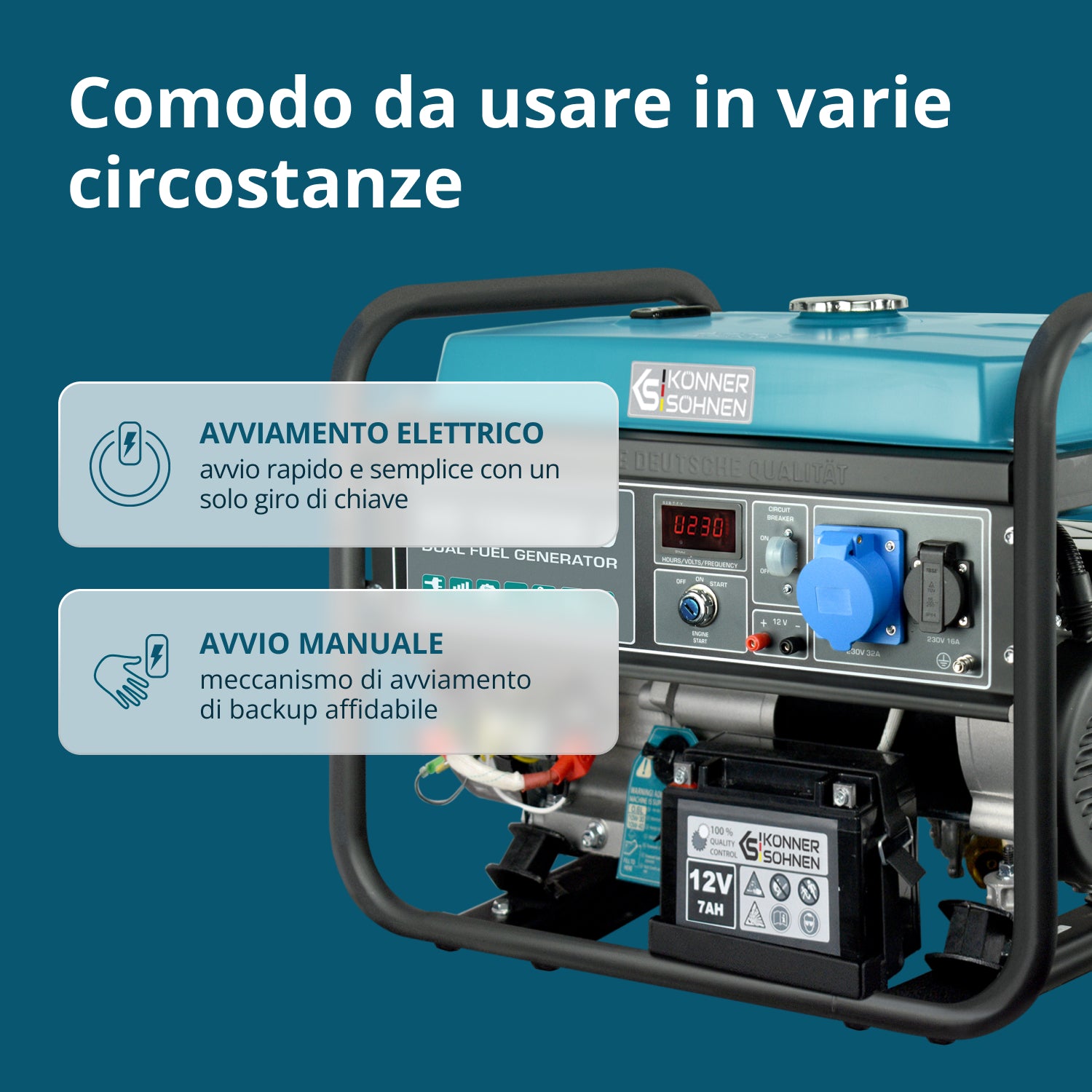 Generatore a gas/LPG "Könner & Söhnen" KS 10000E G