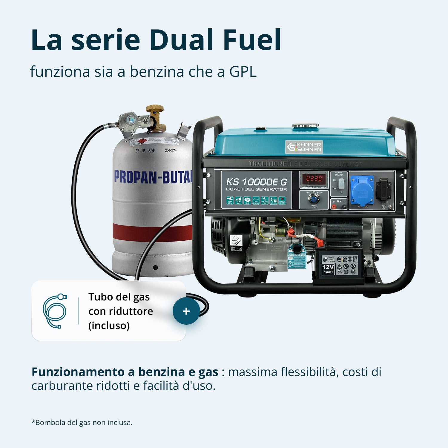 Generatore a gas/LPG "Könner & Söhnen" KS 10000E G