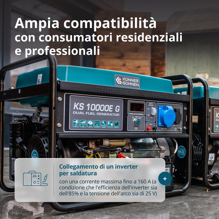 Generatore a GPL/Benzina Könner & Söhnen KS 10000E G