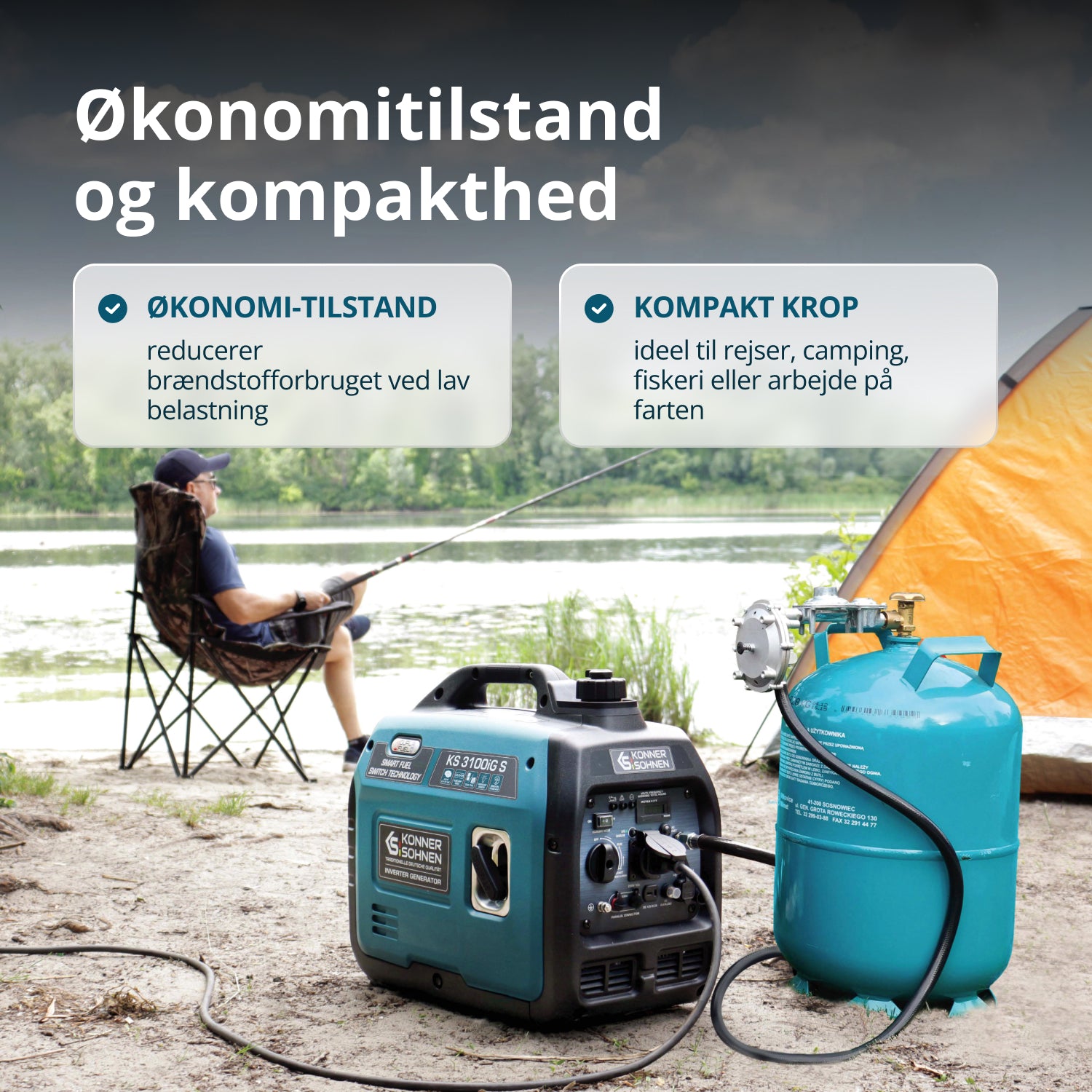 LPG/benzin inverter generator KS 3100iG S