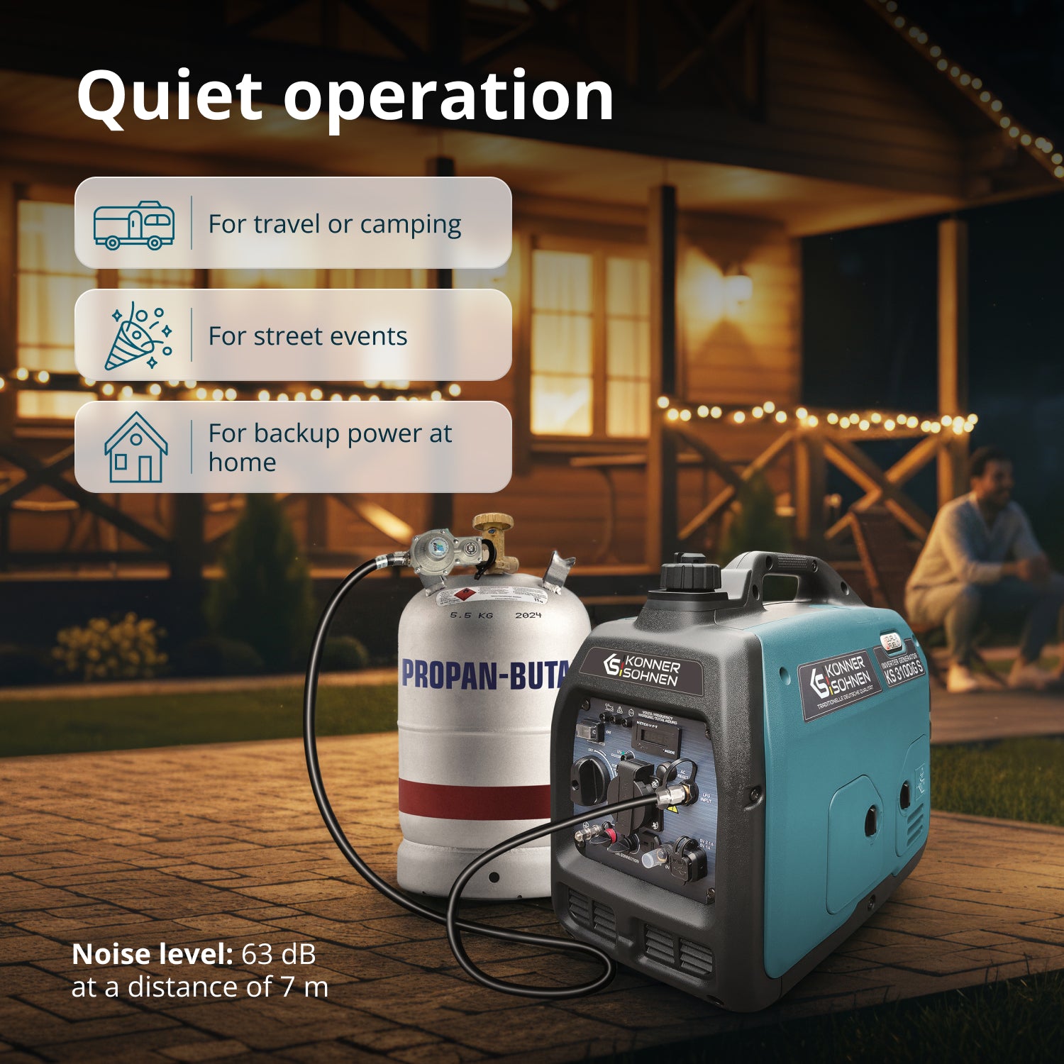 LPG/gasoline inverter generator KS 3100iG S