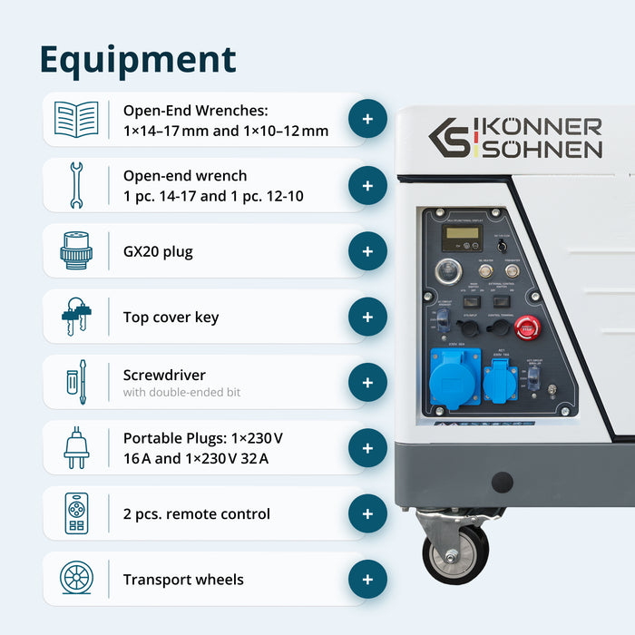 Diesel Inverter Generator in Soundproof Casing KS 6500iDE S ATSR