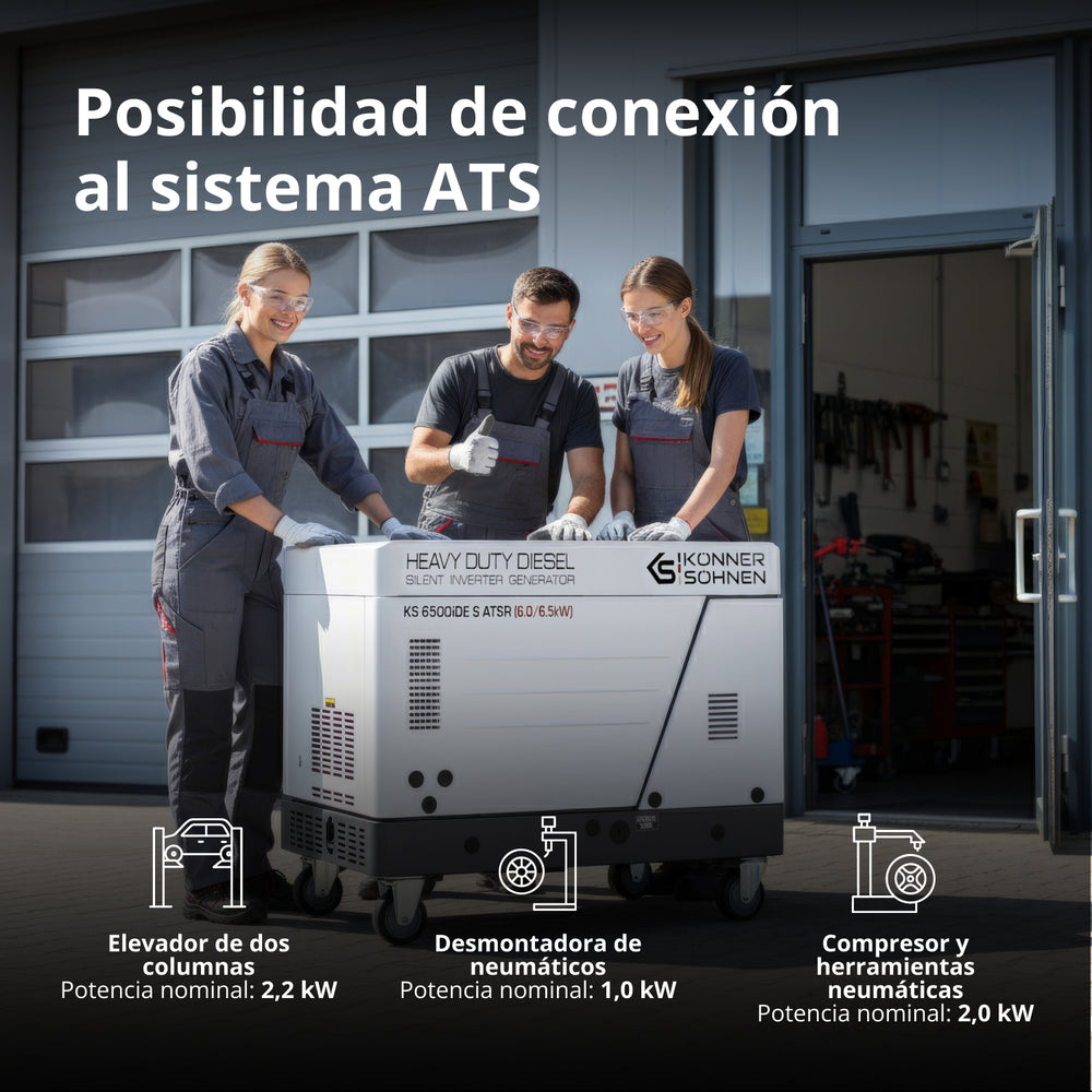 Generador inverter diésel en carcasa insonorizada KS 6500iDE S ATSR