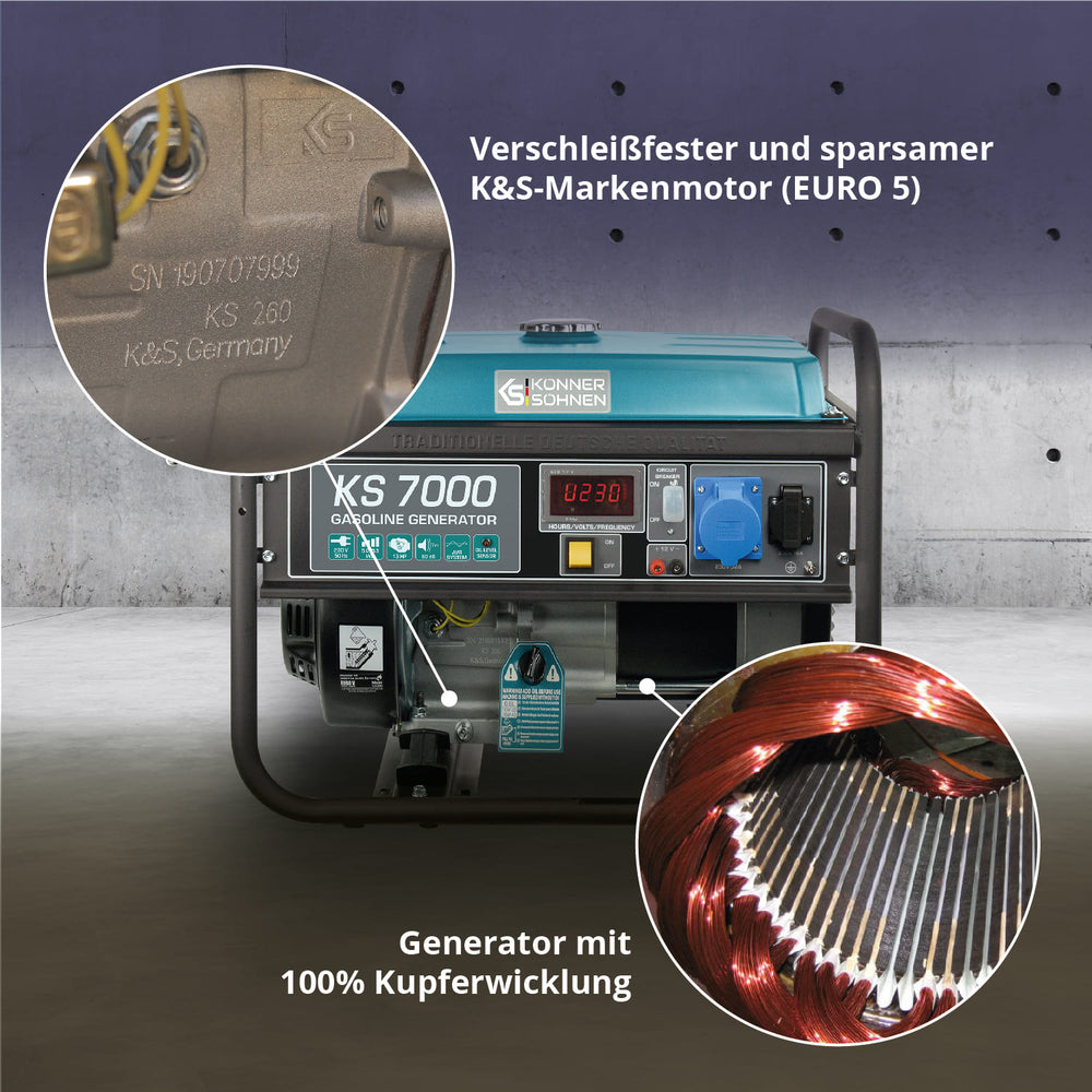 Gerador a gasolina "Könner & Söhnen" KS 7000