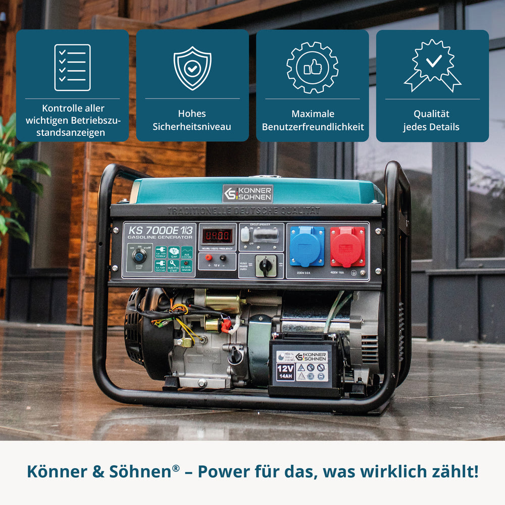 Bensinaggregat "Könner & Söhnen" KS 7000E 1/3