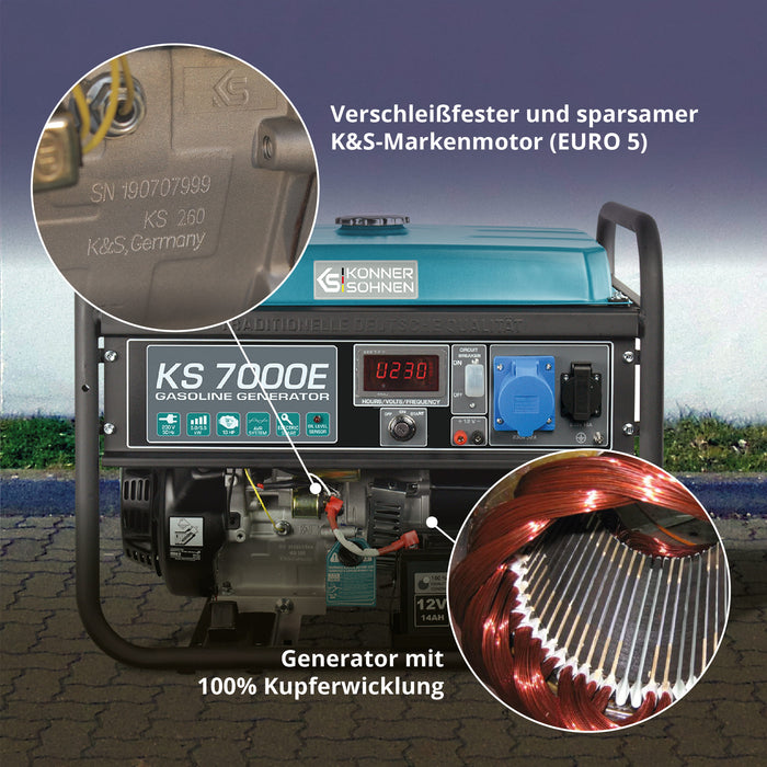 Generator pe benzină „Könner & Söhnen” KS 7000E