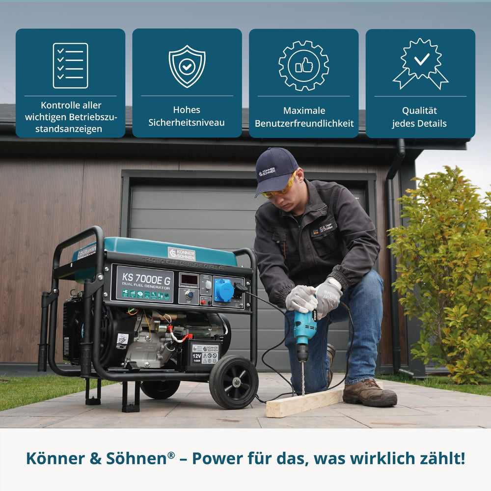 LPG/Benzinski generator „Könner & Söhnen“ KS 7000E G