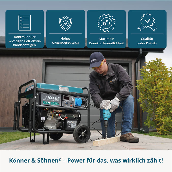 LPG/Benzinski generator „Könner & Söhnen“ KS 7000E G