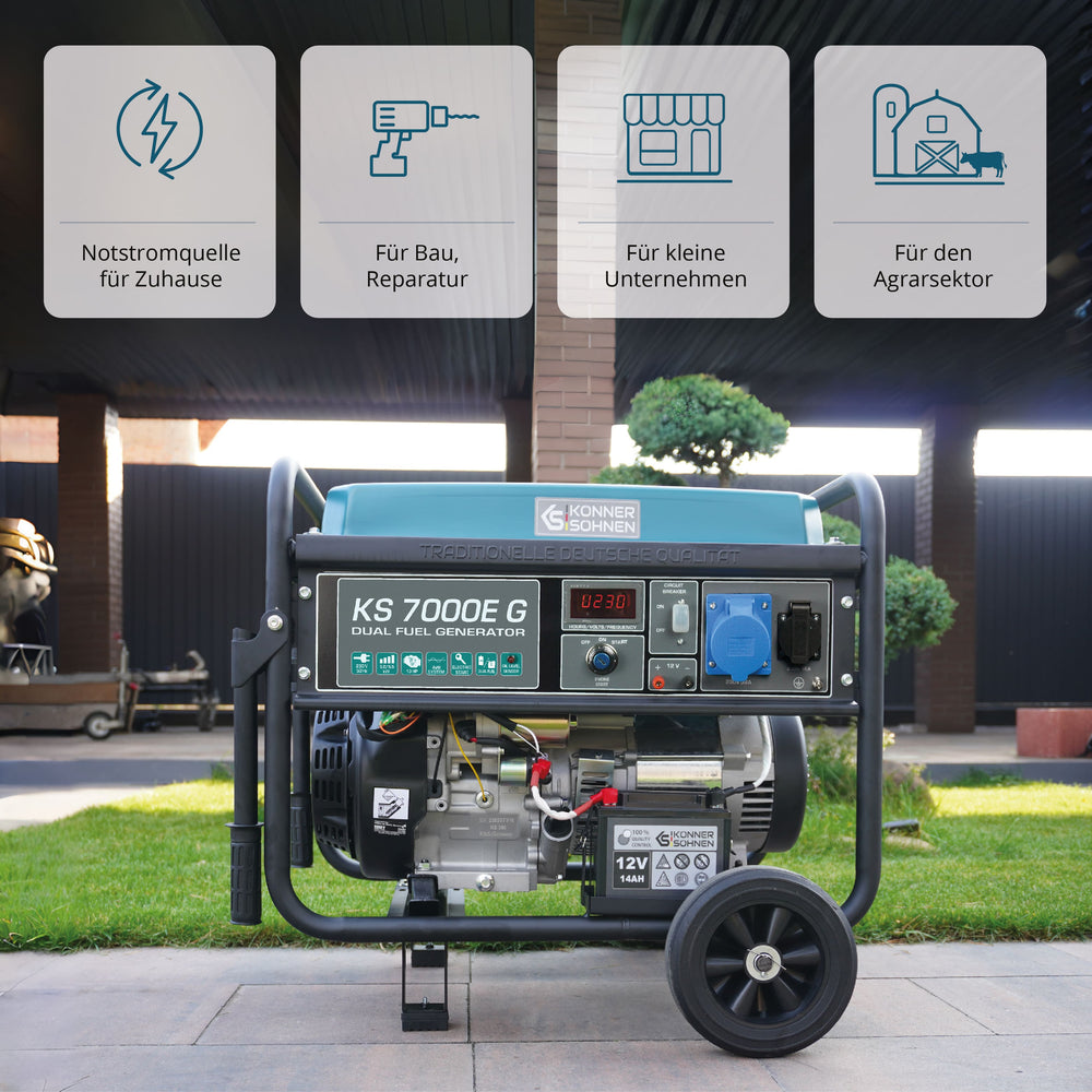 LPG/Benzinski generator „Könner & Söhnen“ KS 7000E G