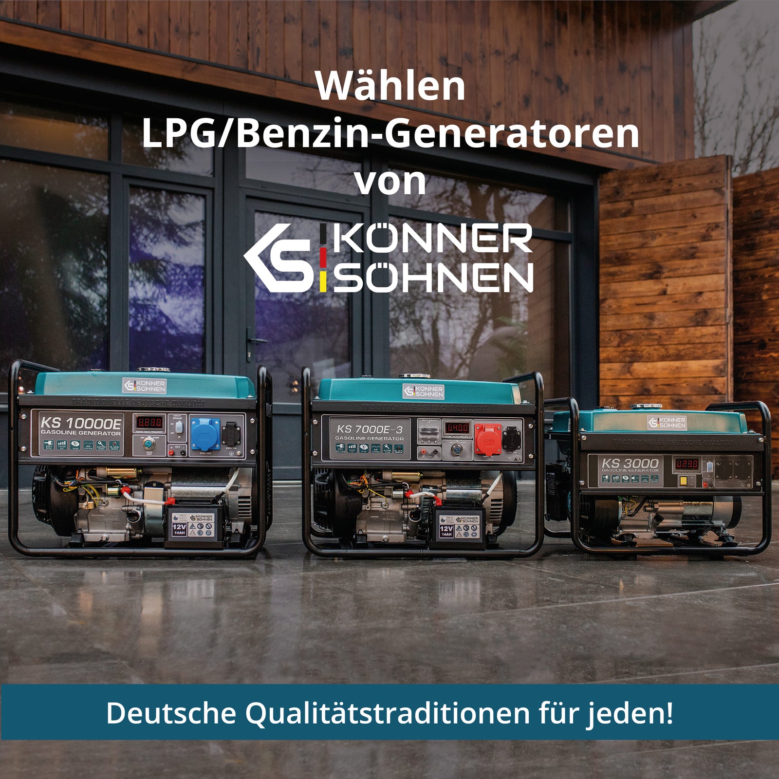 Gerador a GPL/Gasolina 'Könner & Söhnen' KS 7000E G