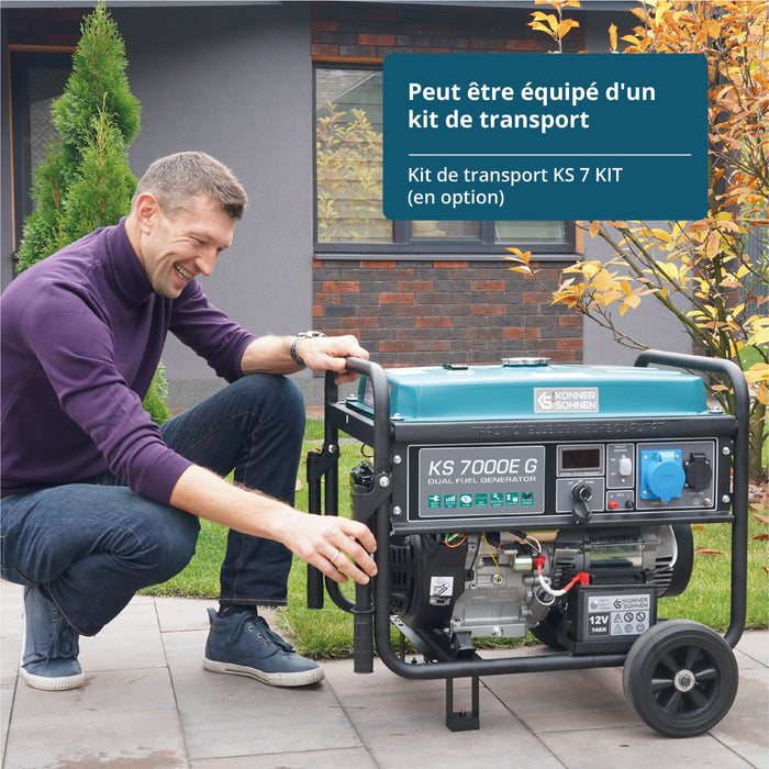 Groupe électrogène à essence/gaz "Könner & Söhnen" KS 7000E G