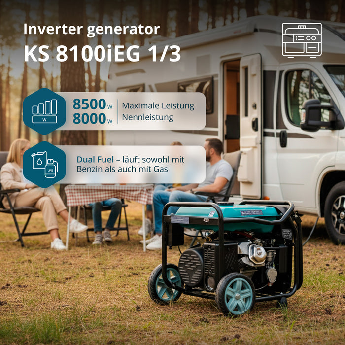 LPG/bensin invertergenerator KS 8100iEG 1/3