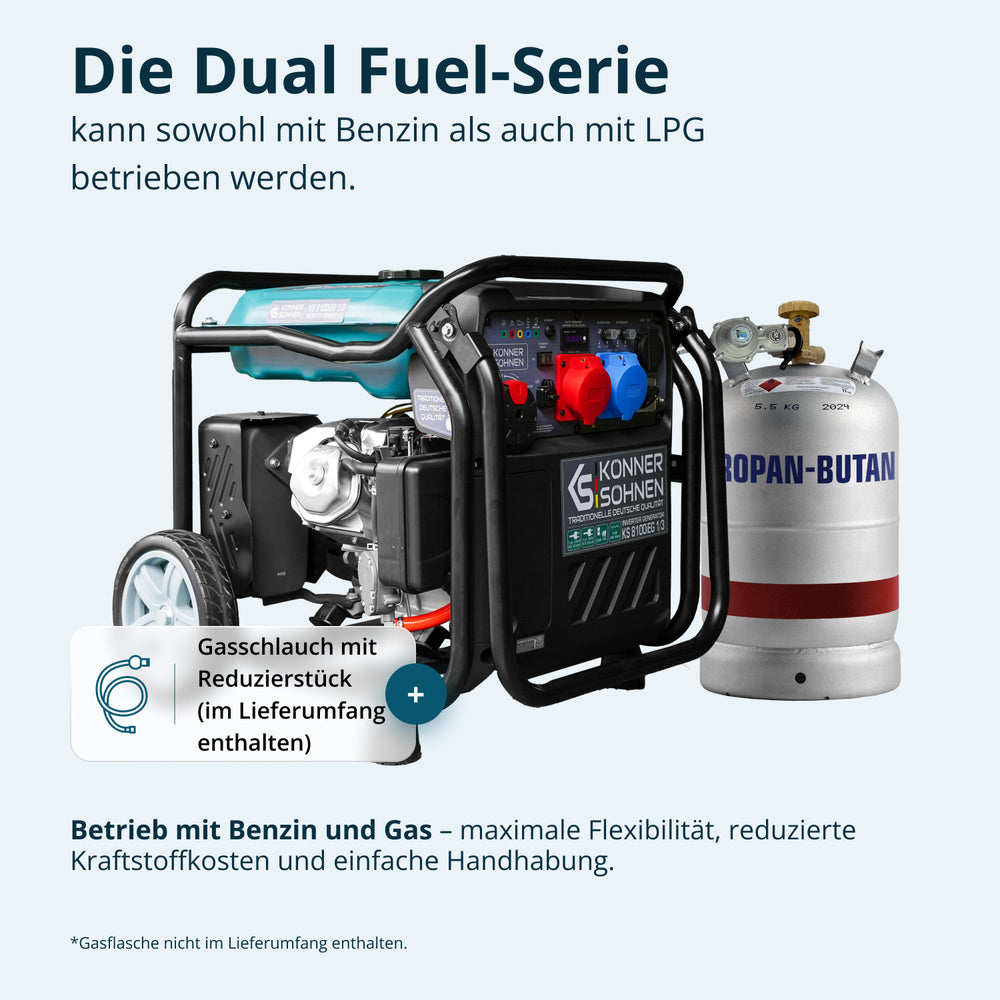 LPG/bensin invertergenerator KS 8100iEG 1/3