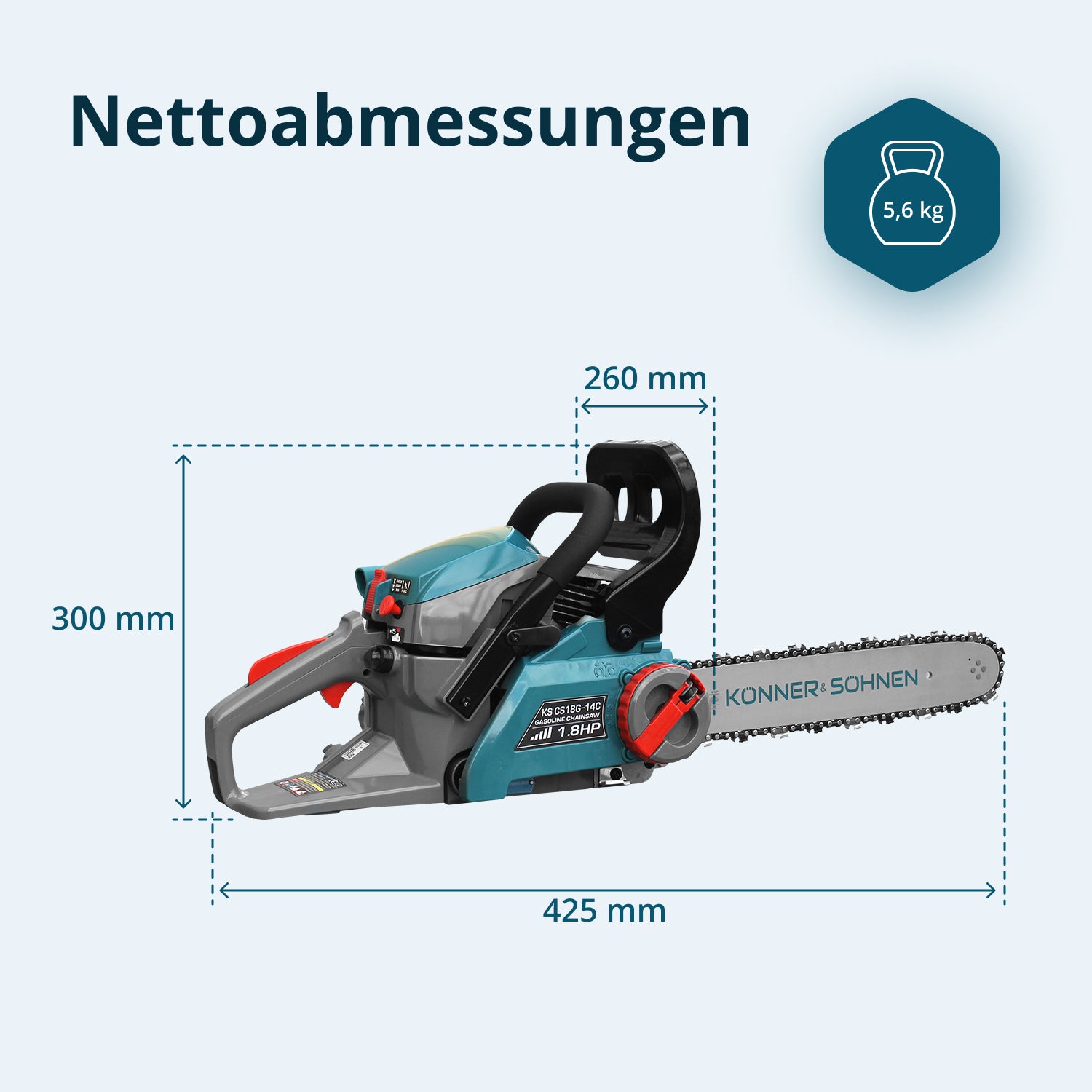 Benzínová motorová pila KS CS18G-14C
