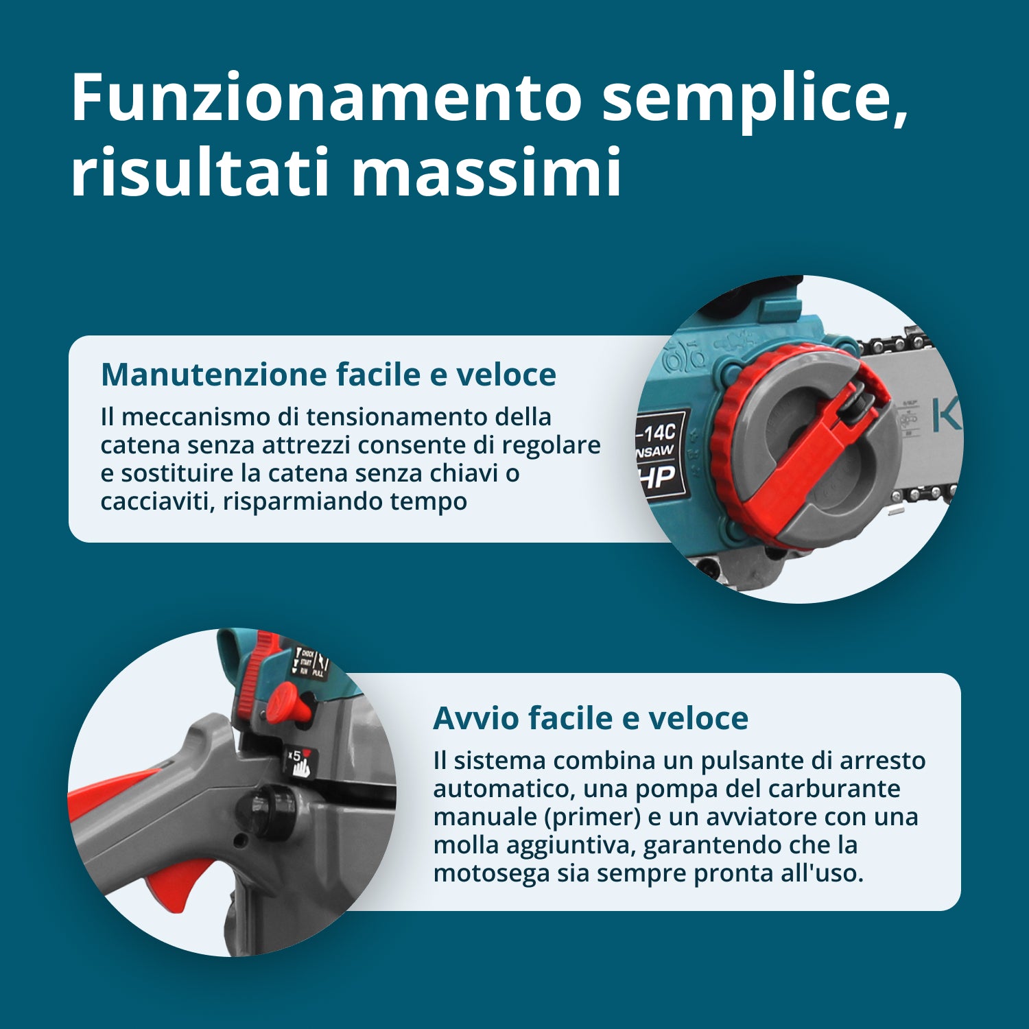 Motosega a benzina KS CS18G-14C