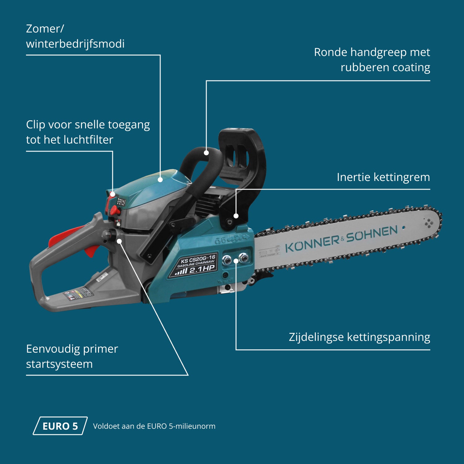Benzinmotorsav KS CS20G-16