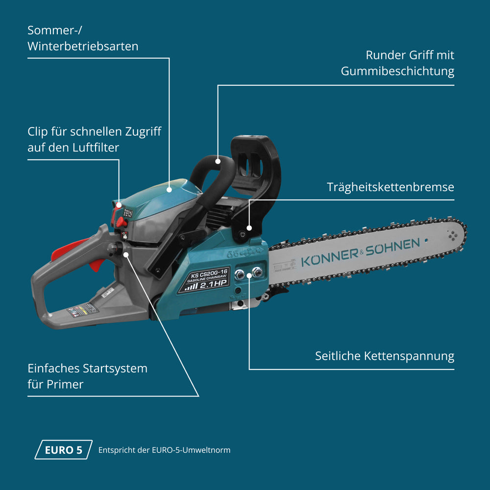 Бензинов верижен трион KS CS20G-16