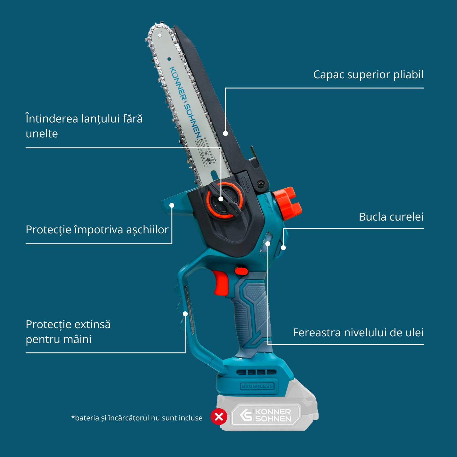 Cordless Mini Chainsaw KS MCS20V-8
