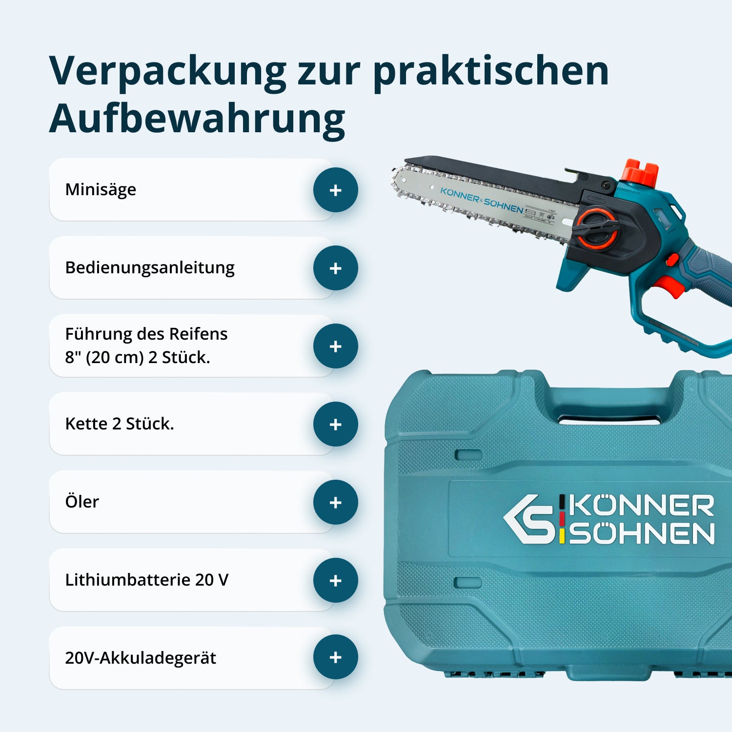 Bežična Mini Motorna Testera KS MCS20V-8 Kofer