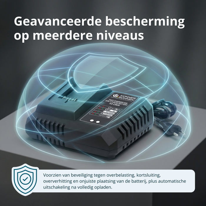 Snellader voor 20V lithiumbatterij KS C90A
