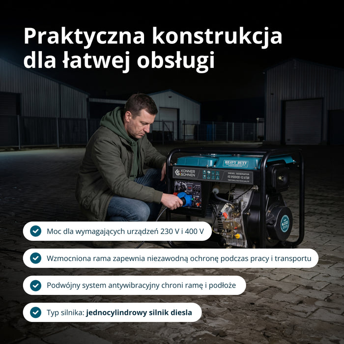 Generator diesla „Könner & Söhnen” KS 9100HDE-1/3 ATSR (EURO V)
