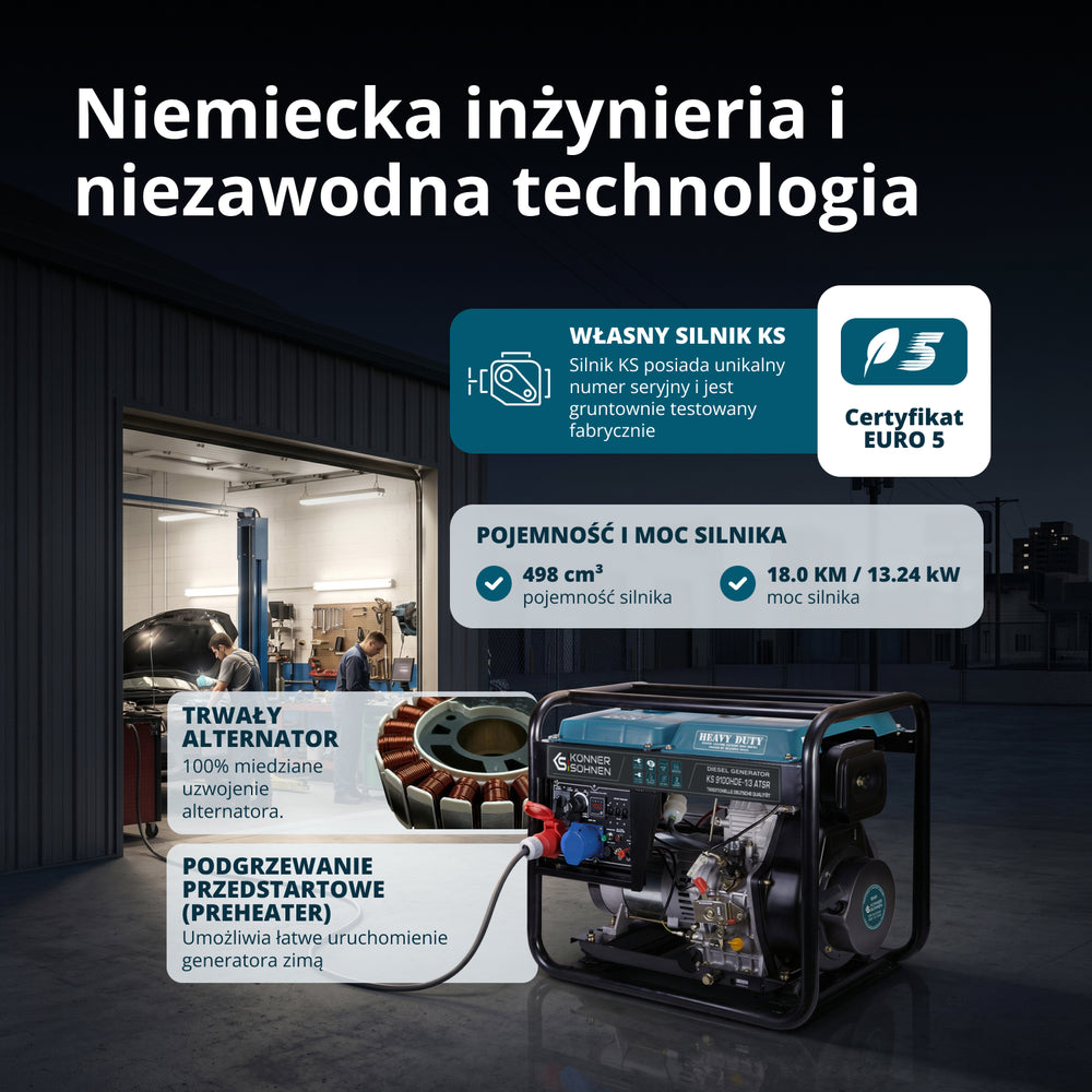 Generator diesla „Könner & Söhnen” KS 9100HDE-1/3 ATSR (EURO V)