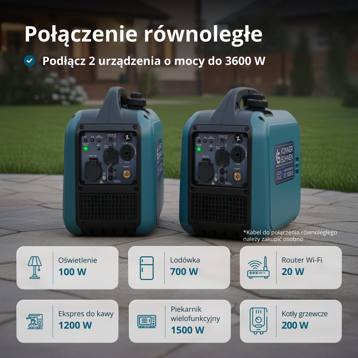 Generator Inwerterowy (gaz/benzyna) KS 1900iG S 