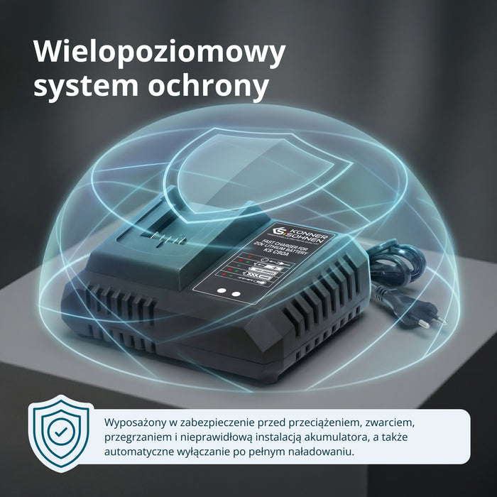 Szybka ładowarka do akumulatorów litowo-jonowych 20V KS C90A