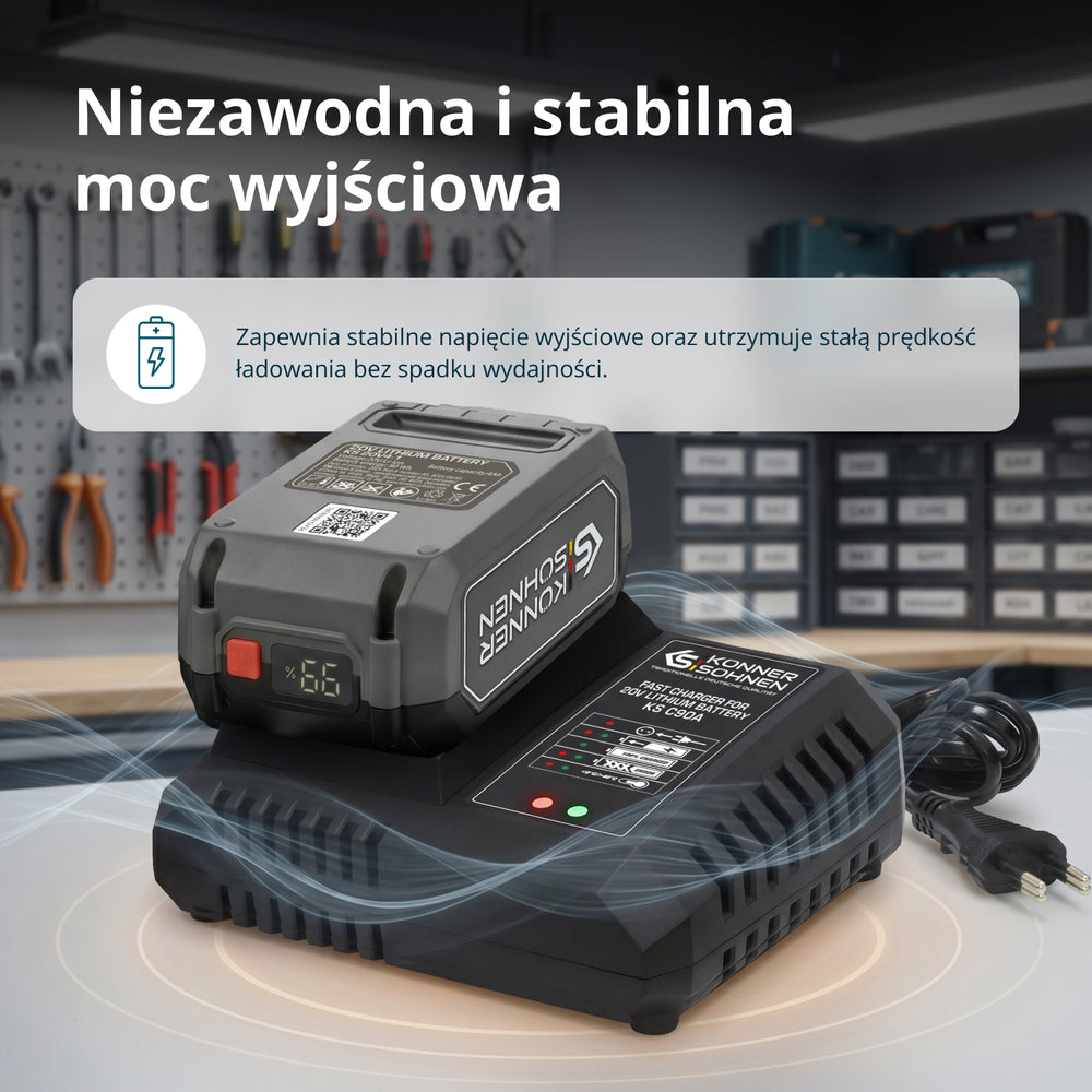 Szybka ładowarka do akumulatorów litowo-jonowych 20V KS C90A